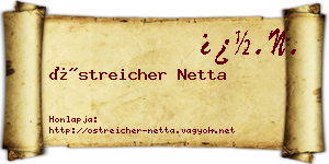 Östreicher Netta névjegykártya